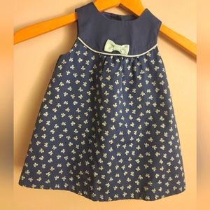 JANIE AND JACK Layette Bow dress for baby girls size 3 to 6 months.